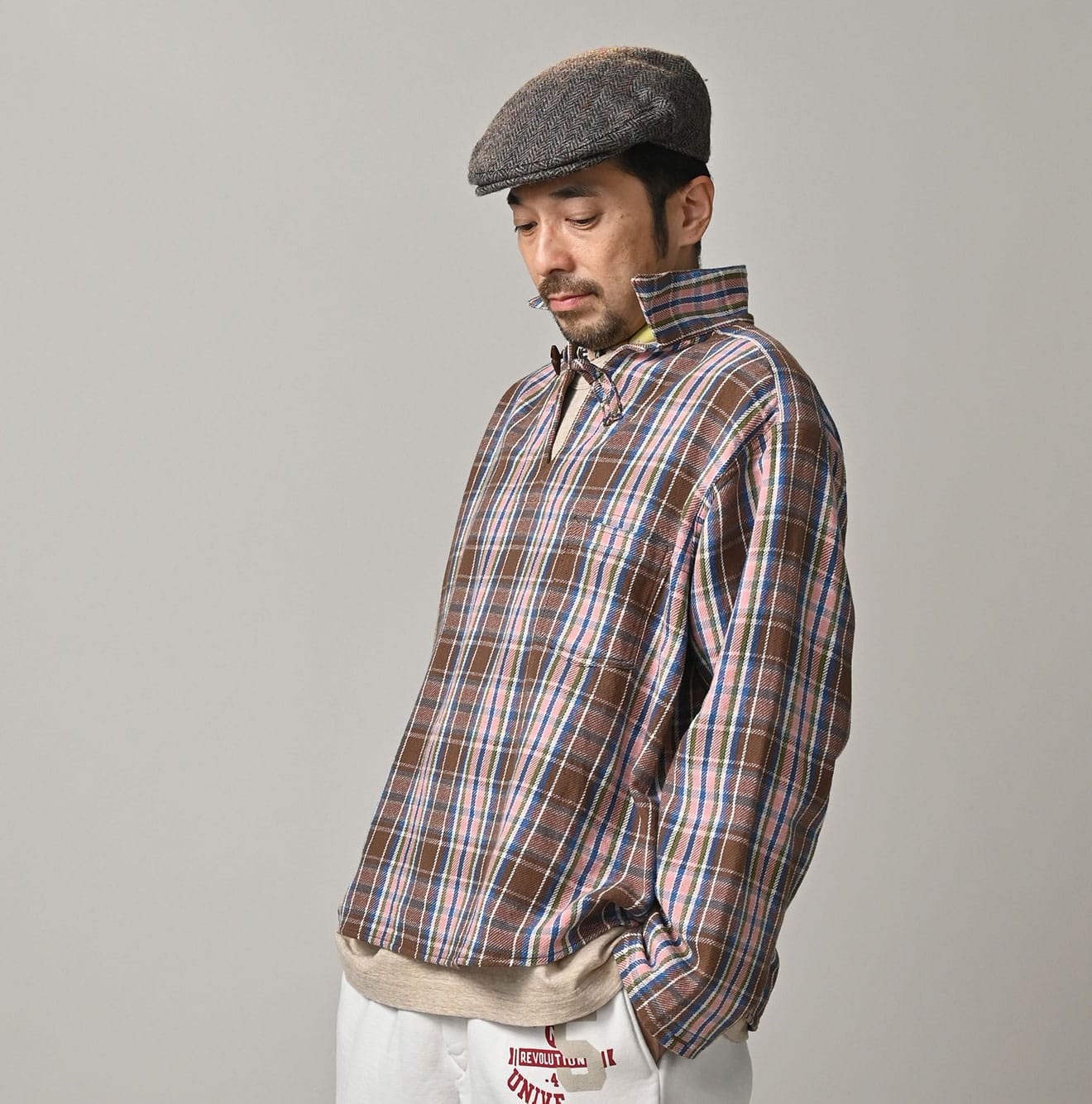 Zakkuri Indian Flannel 908 Duffer Shirt Male Model
