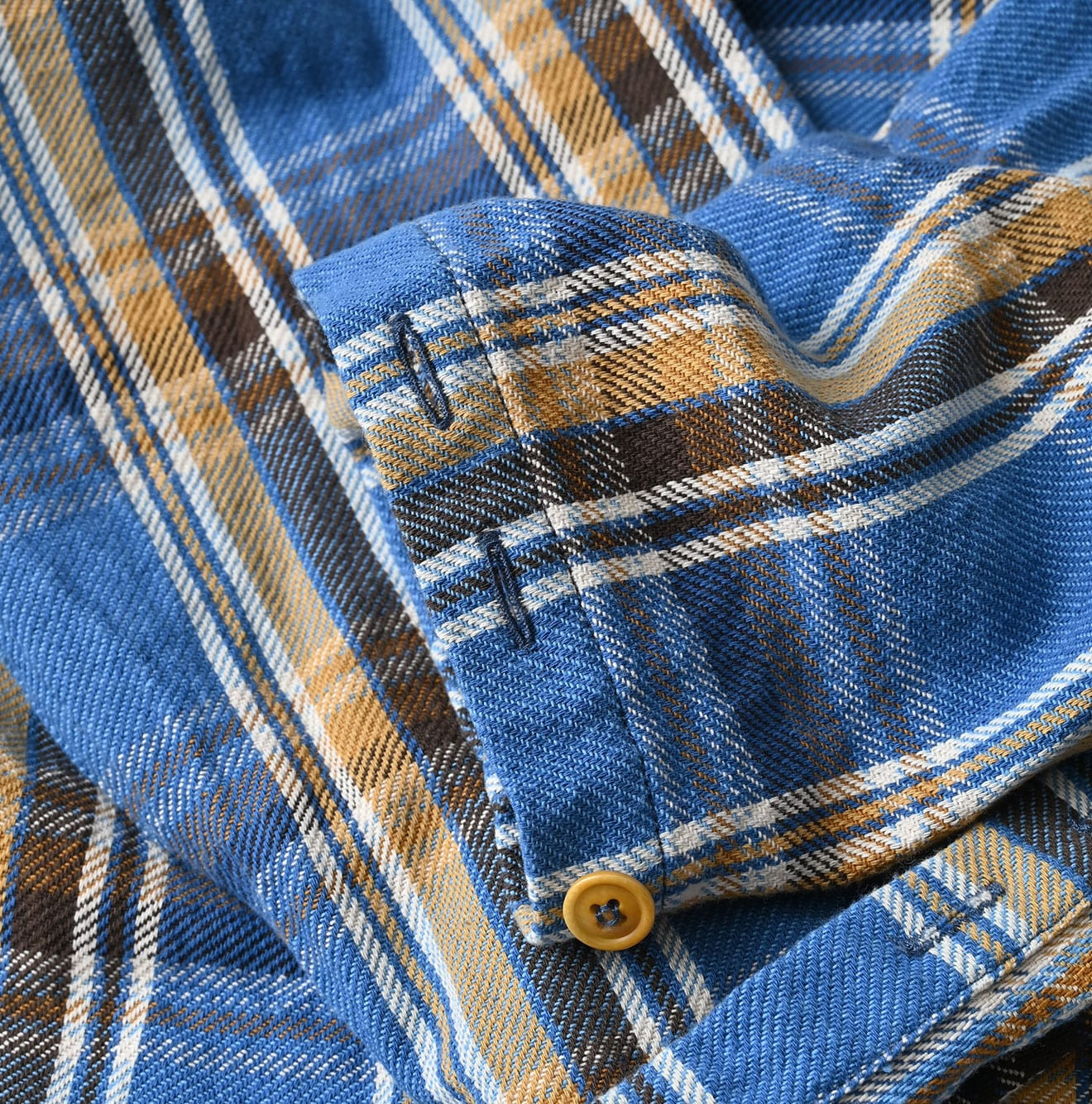 Zakkuri Indian Flannel 908 Duffer Shirt Detail