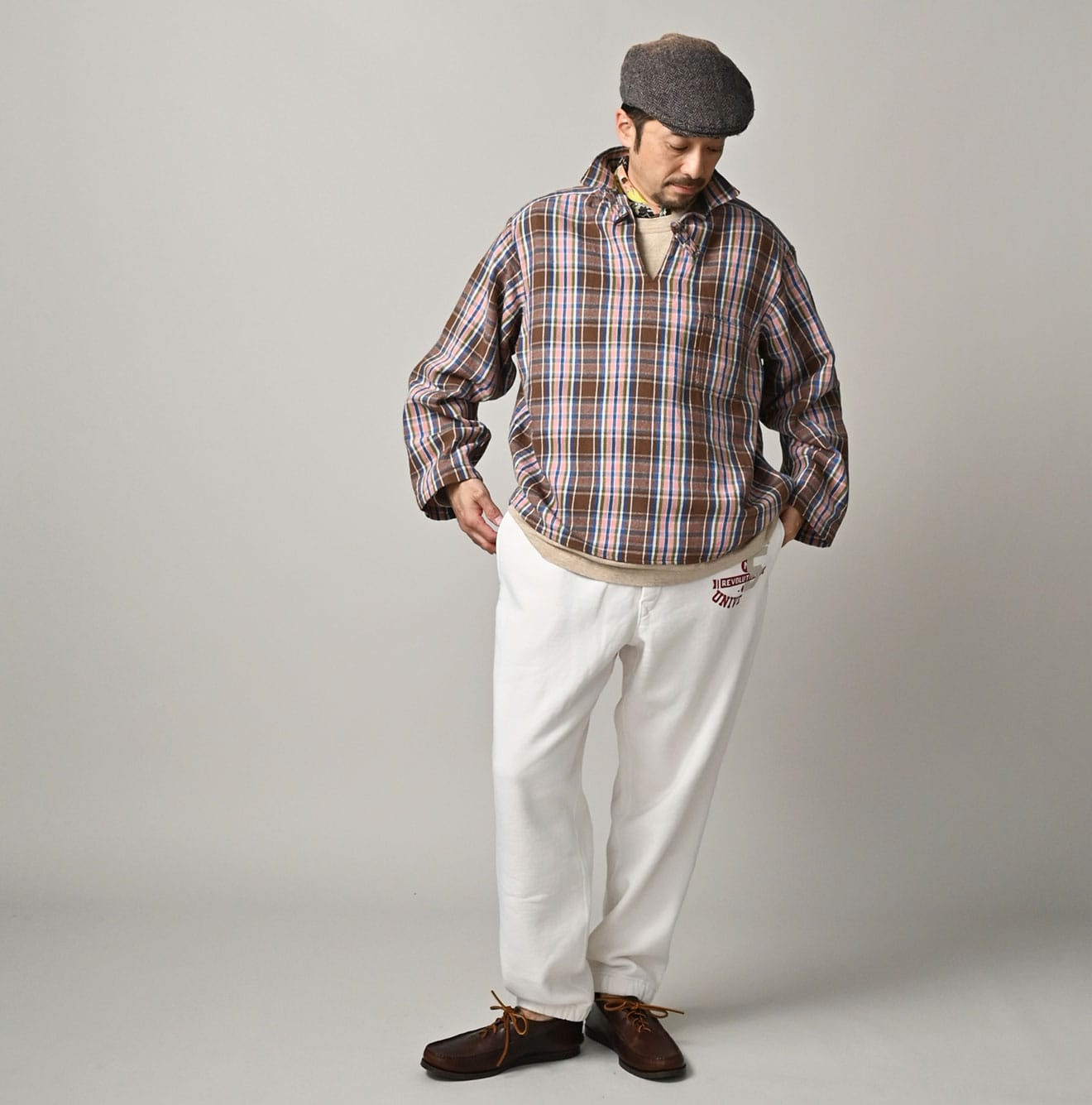 Zakkuri Indian Flannel 908 Duffer Shirt Male Model
