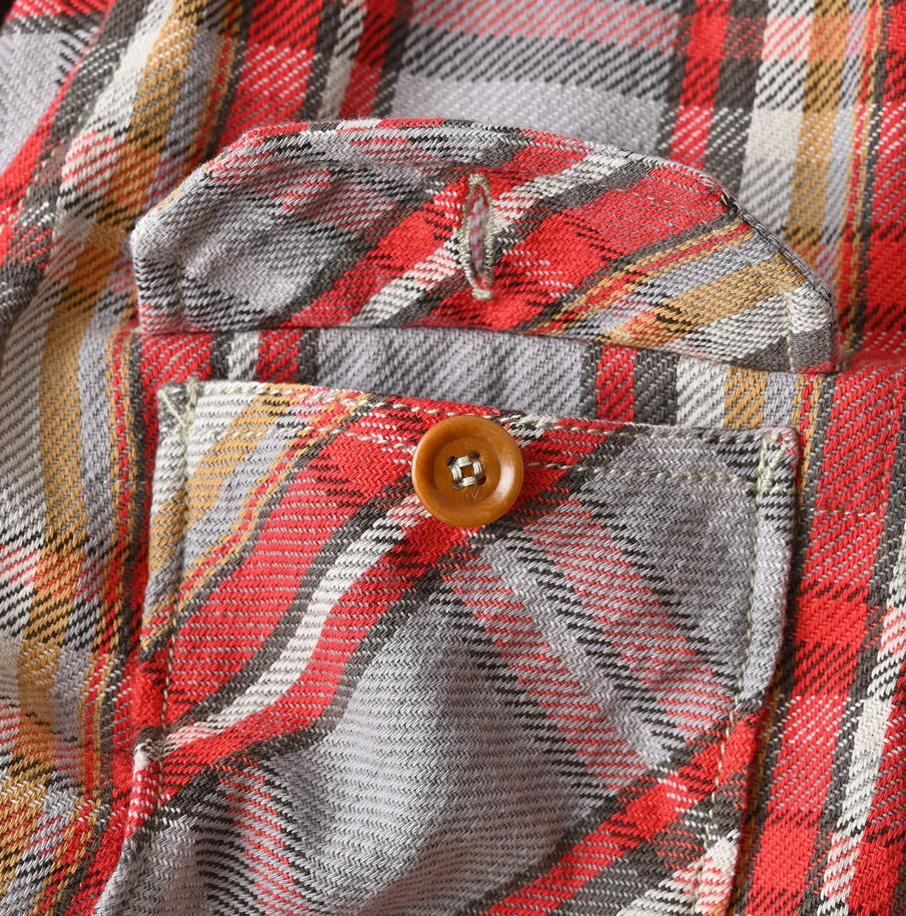 Zakkuri Indian Flannel 908 Over Shirt Detail