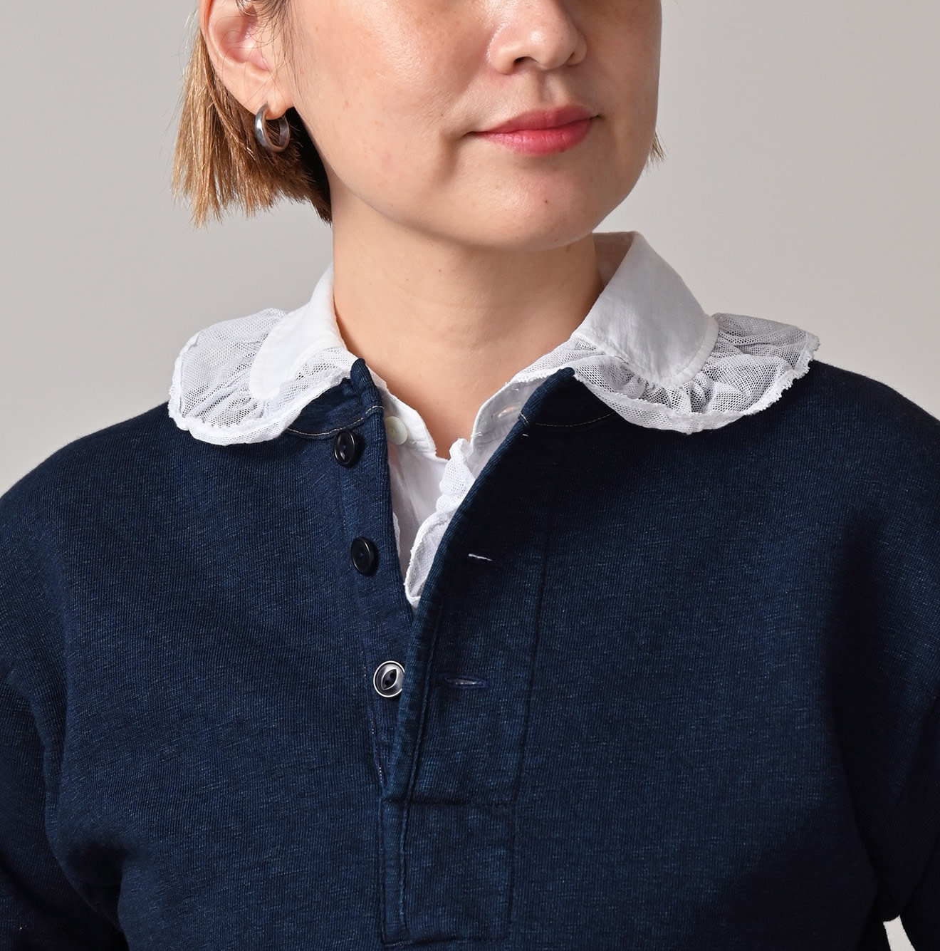 Indigo Urake 908 Henley Detail