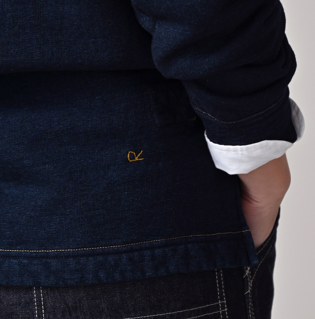 Indigo Urake 908 Henley Detail