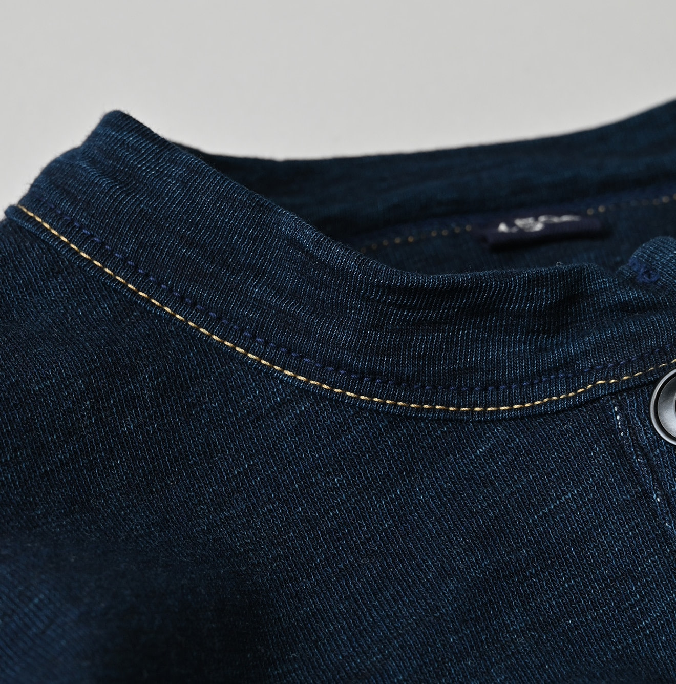 Indigo Urake 908 Henley Detail