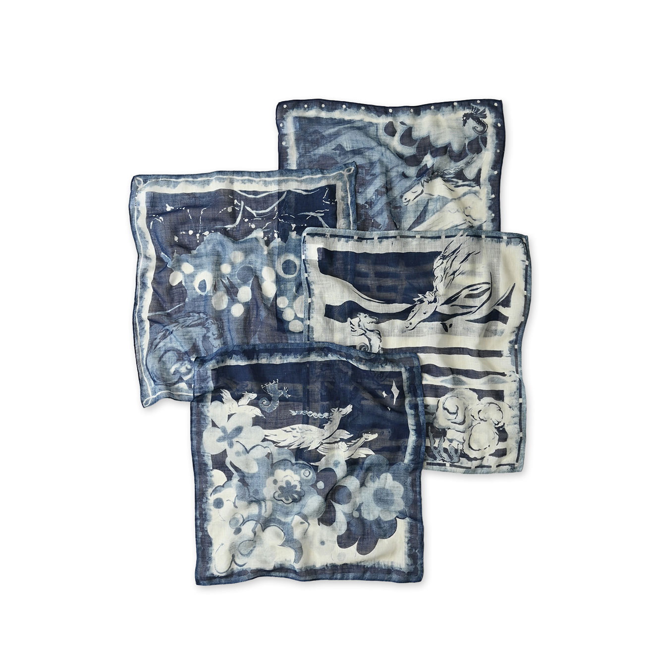 Indigo Gauze Aya Picture Book Bandana