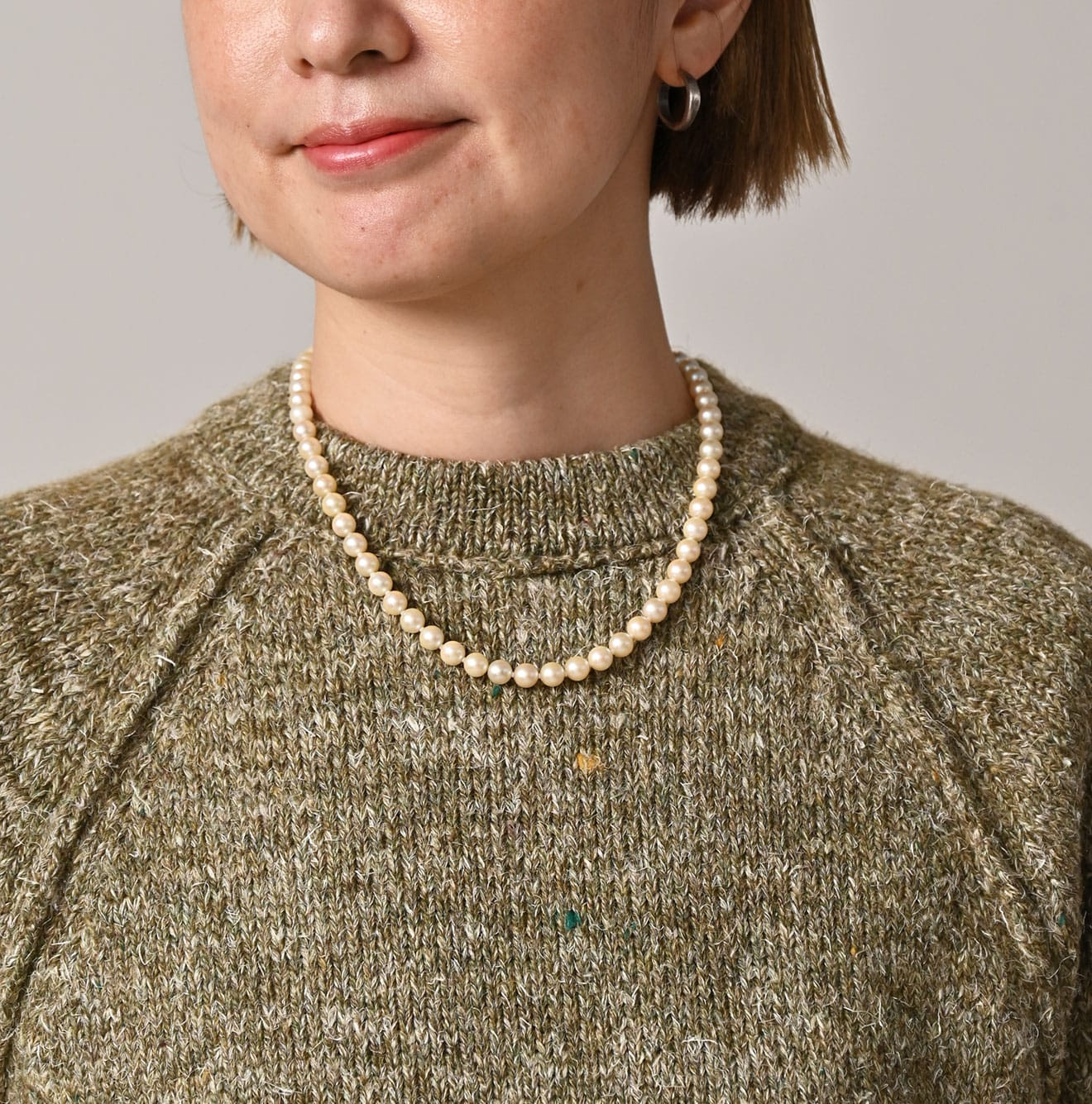 Cashmere Linen Raglan Sleeve Sweatshirt MEN Detail