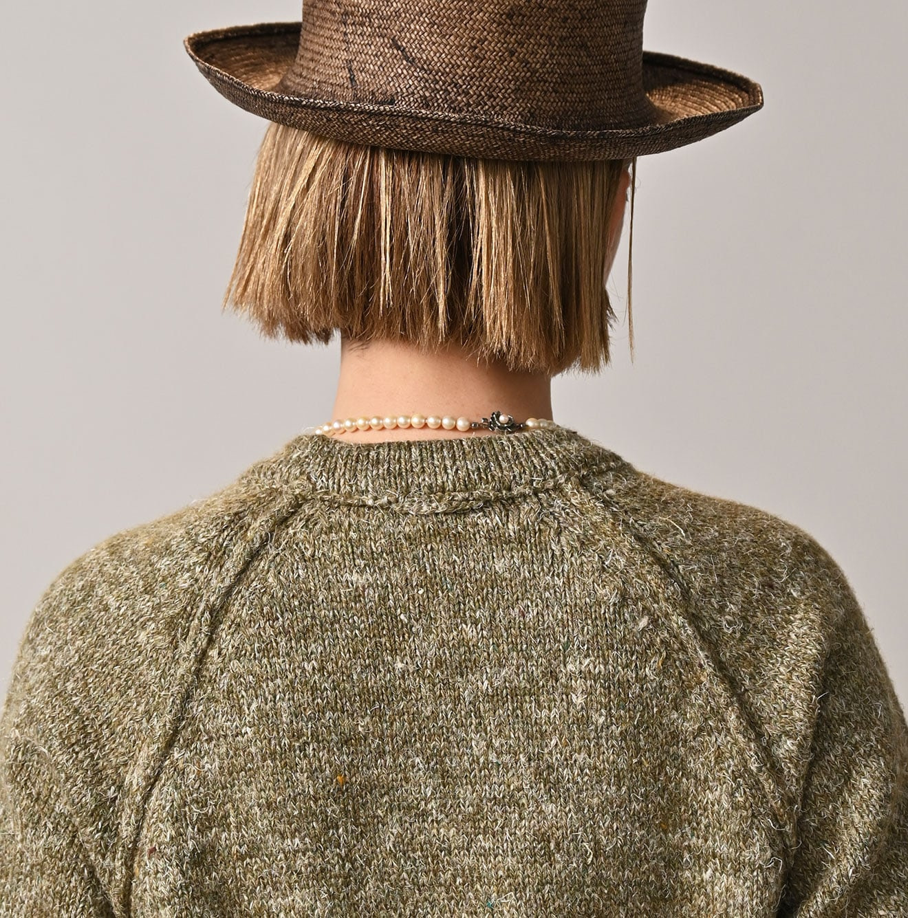 Cashmere Linen Raglan Sleeve Sweatshirt MEN Detail