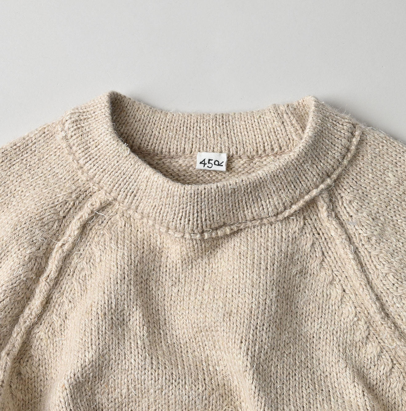 Cashmere Linen Raglan Sleeve Sweatshirt MEN Detail