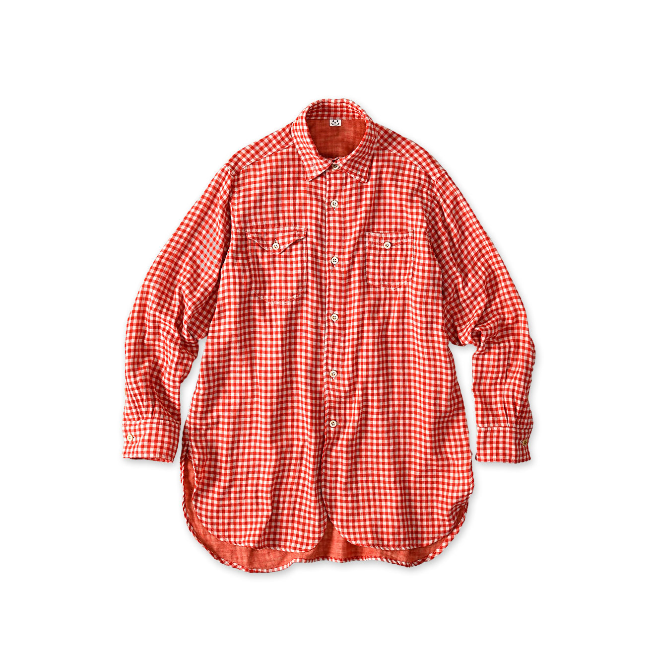 Gauze Double Woven 908 Gatcha-Pocket Shirt Red Gingham