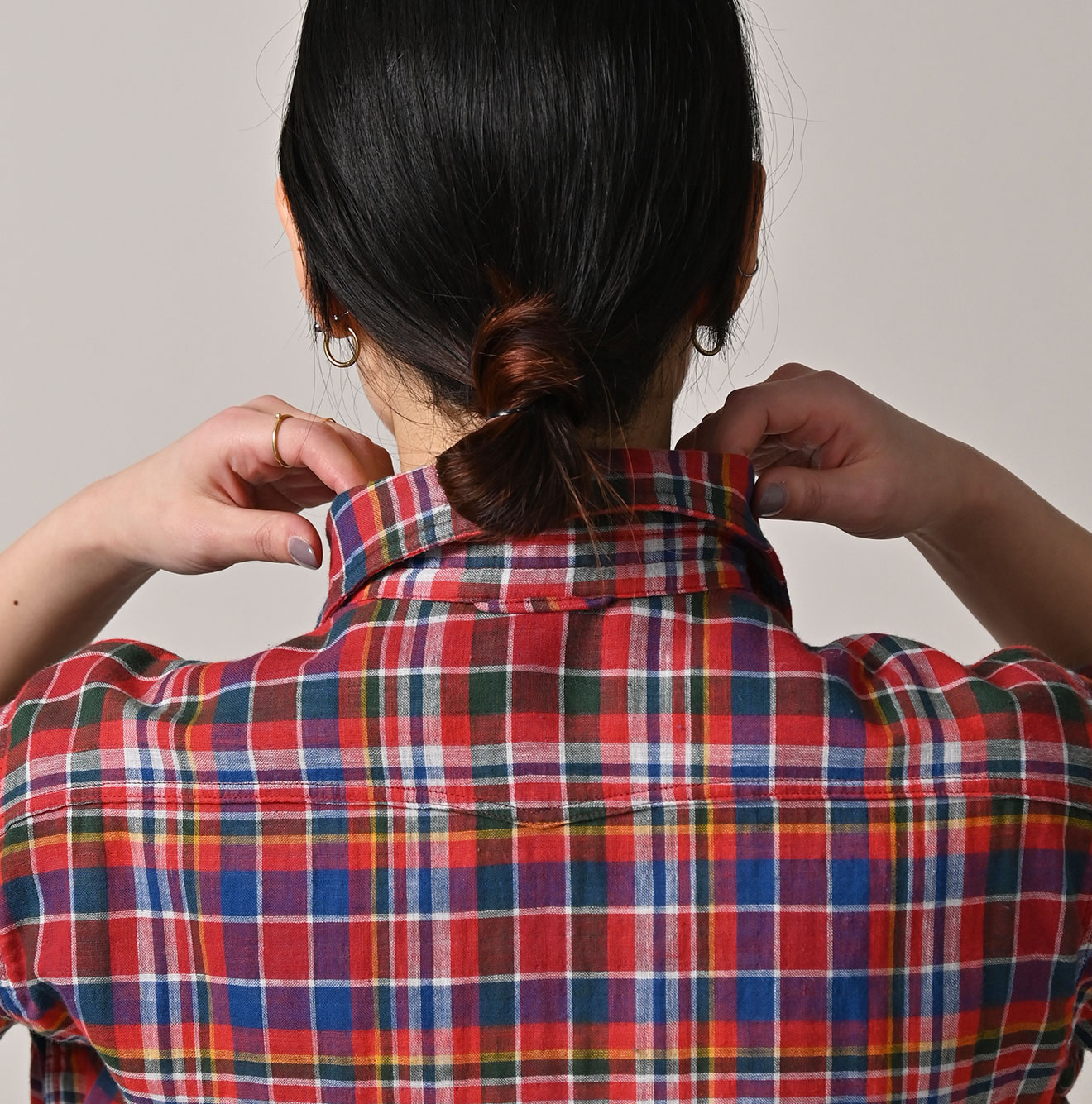 Gauze Double Woven 908 Gatcha-Pocket Shirt Detail