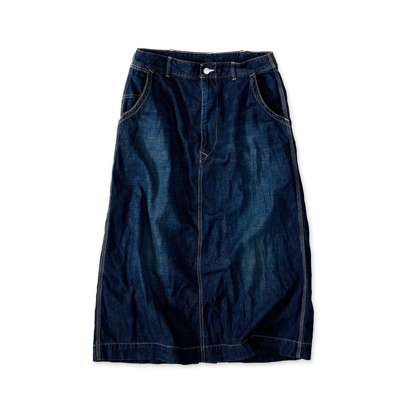 Work Indigo Painter Skirt Zyu
