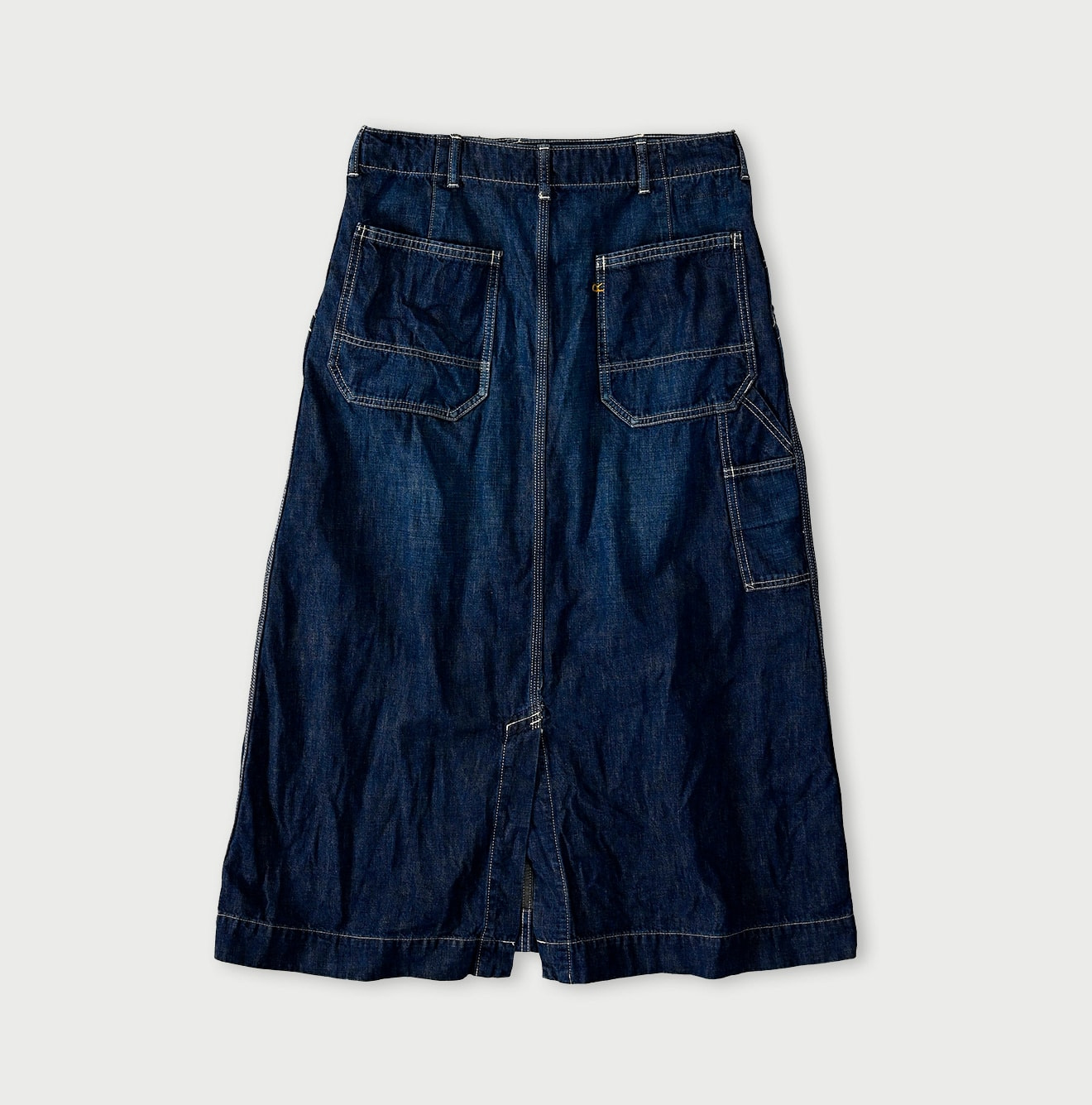 Work Indigo Painter Skirt Zyu Back