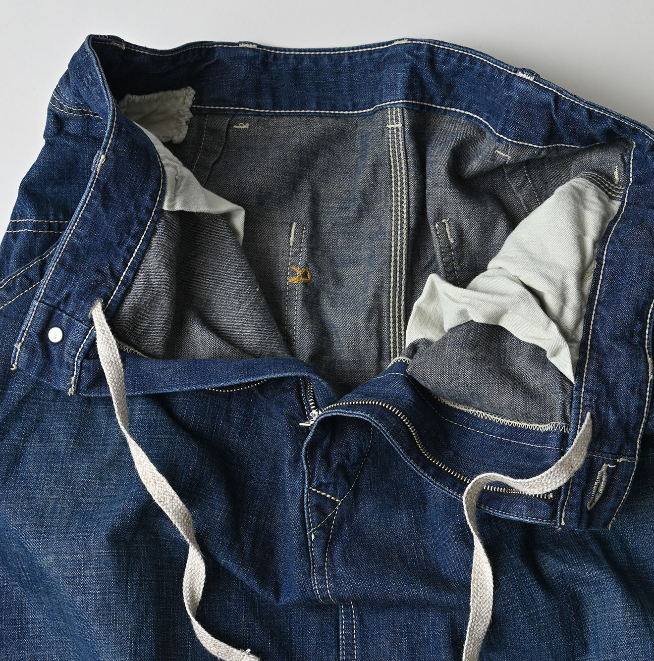 Work Indigo Painter Skirt Zyu Detail