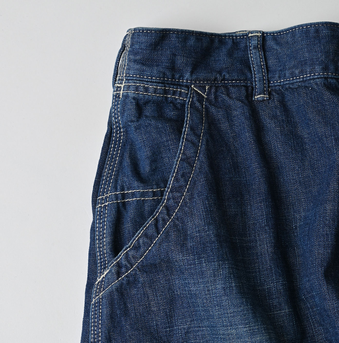 Work Indigo Painter Skirt Zyu Detail