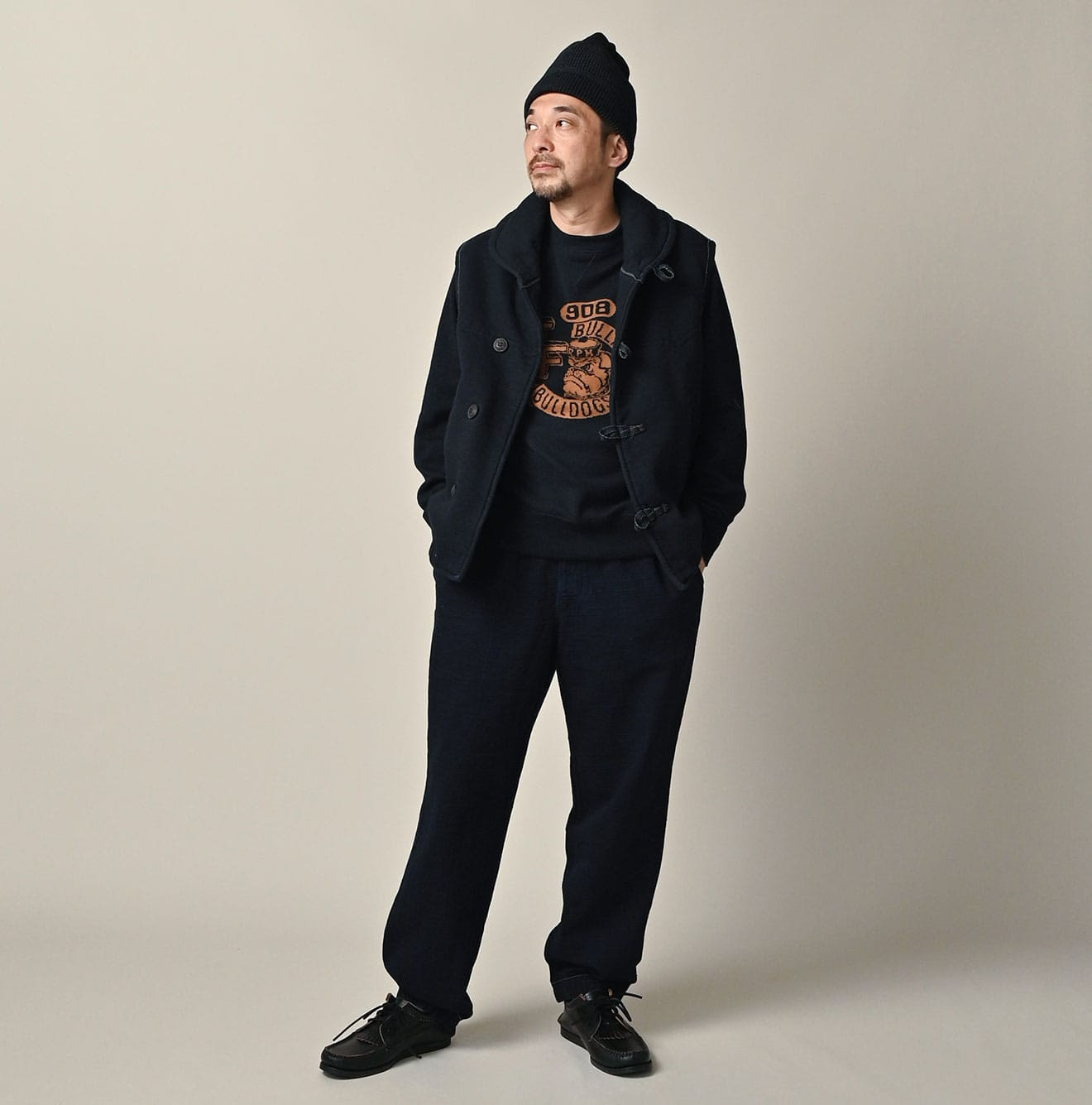 Indigo Dekoboko Tenjiku 908 Pants Male Model