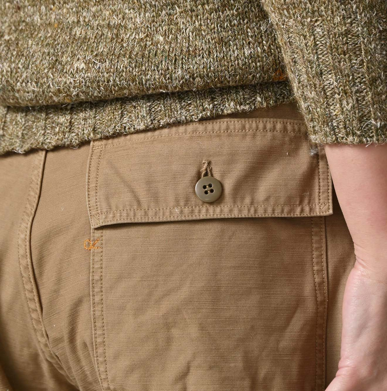 Back Satin 908 Baker Pants Detail