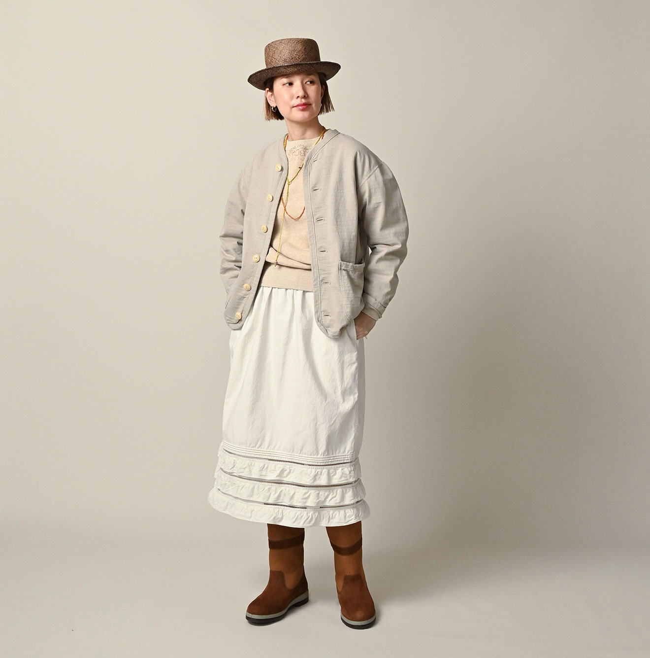 Dekoboko Tenjiku 908 Binder Cardigan Female Model