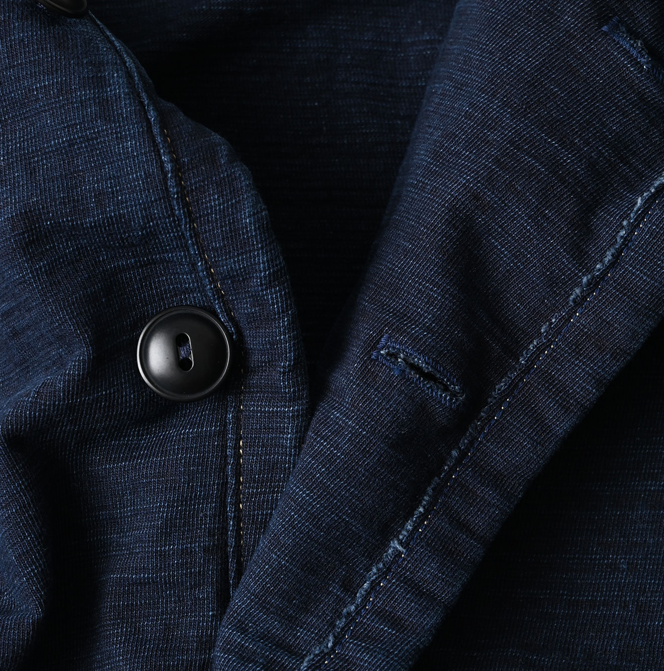 Indigo Dekoboko Tenjiku 908 Binder Cardigan Detail