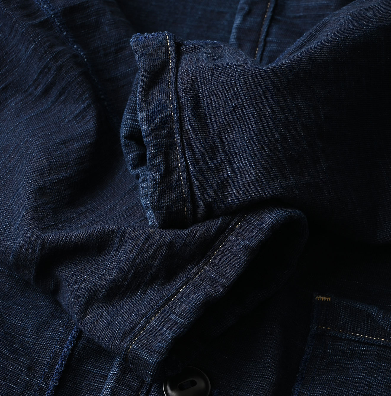 Indigo Dekoboko Tenjiku 908 Binder Cardigan Detail