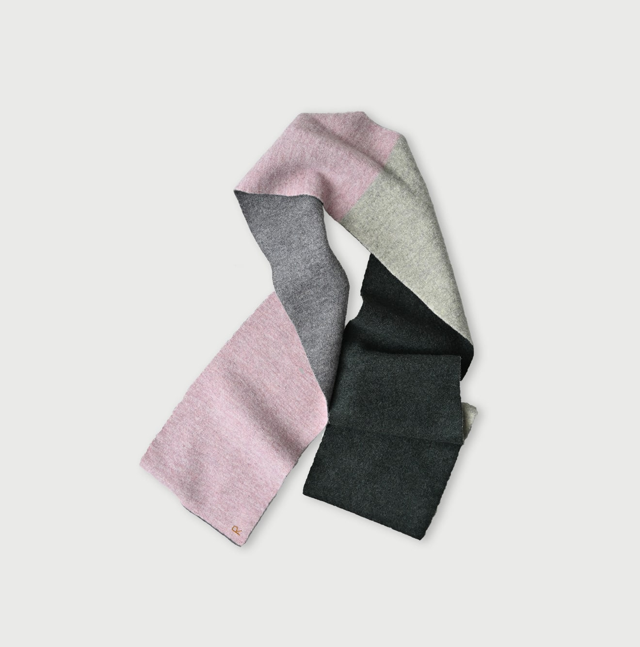 Float Double Faced Muffler Off White x Pink