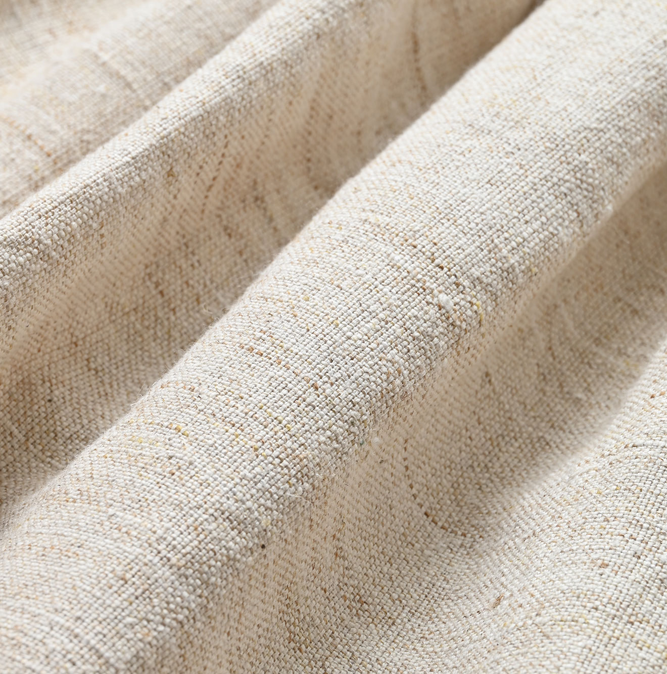 Cotton Linen Tweed Tuck Skirt Detail