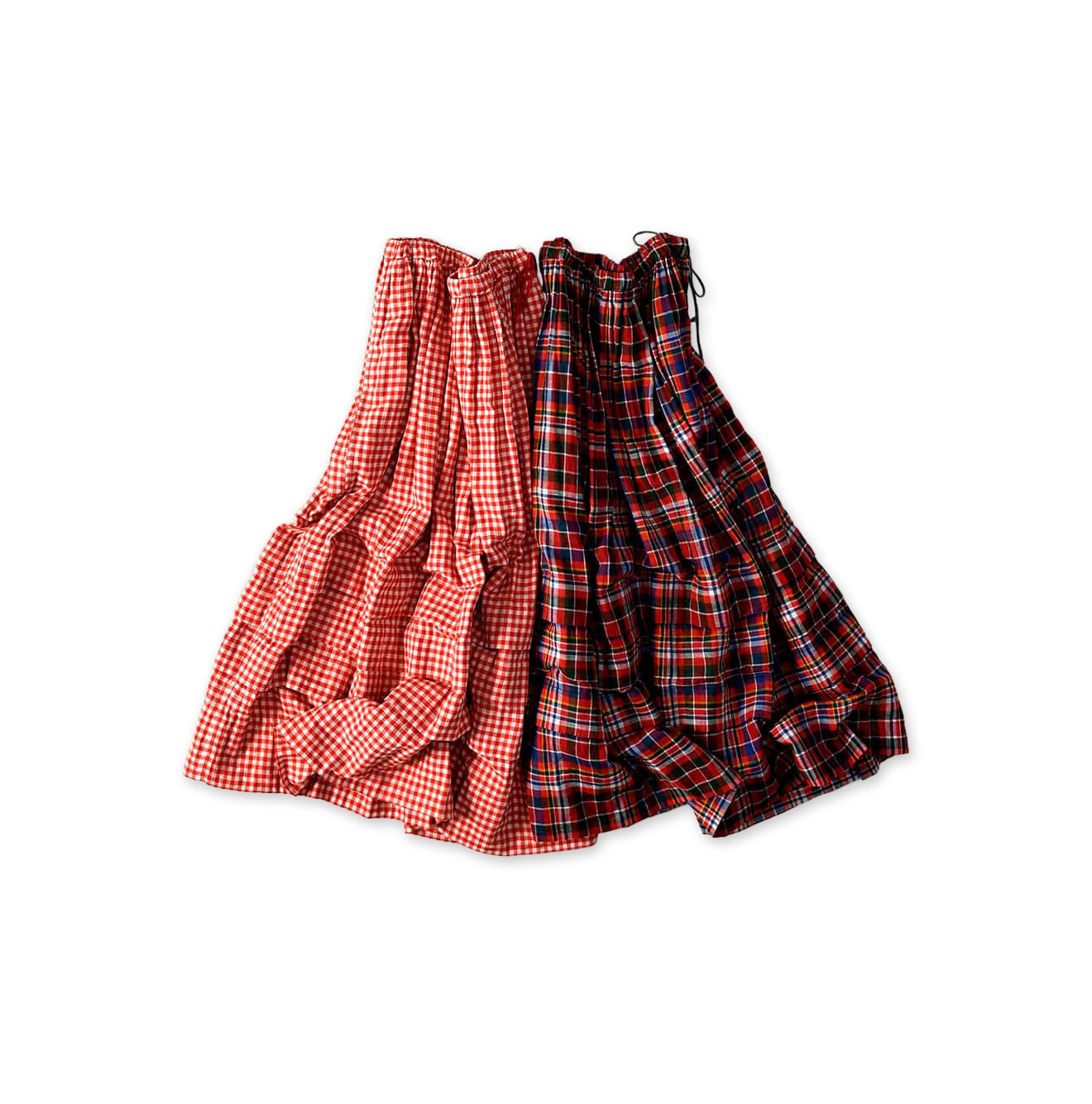 Gauze Double Woven Tuck Skirt