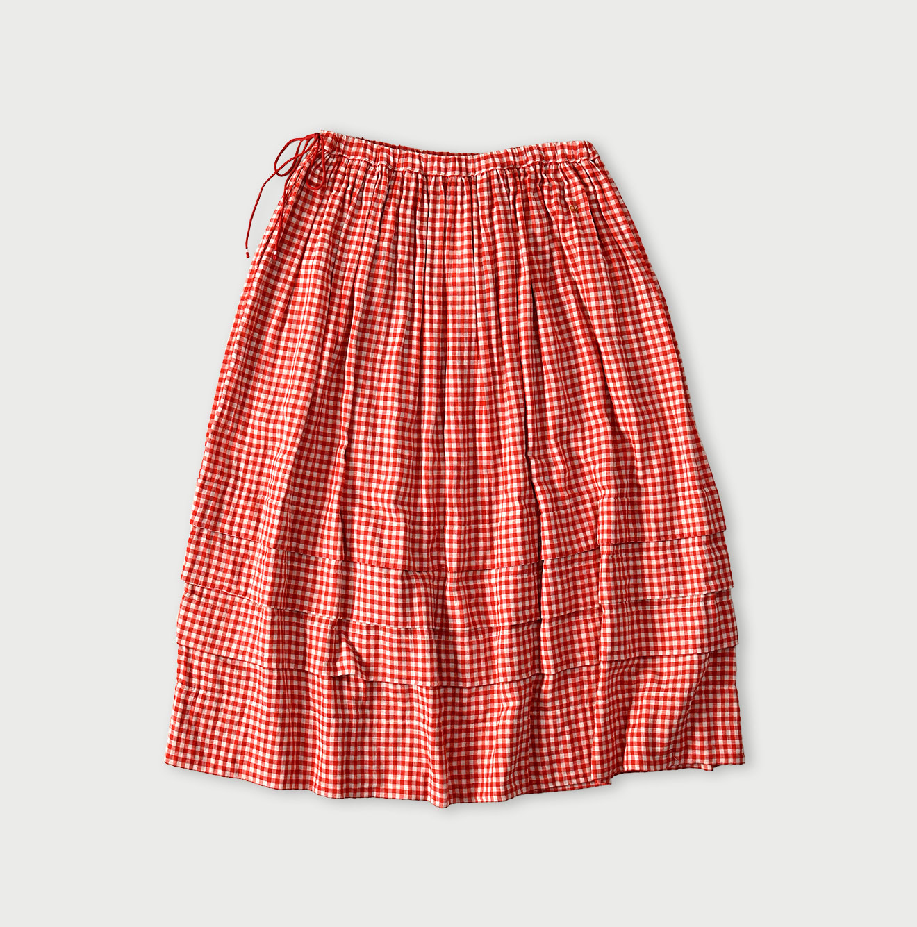 Gauze Double Woven Tuck Skirt Back