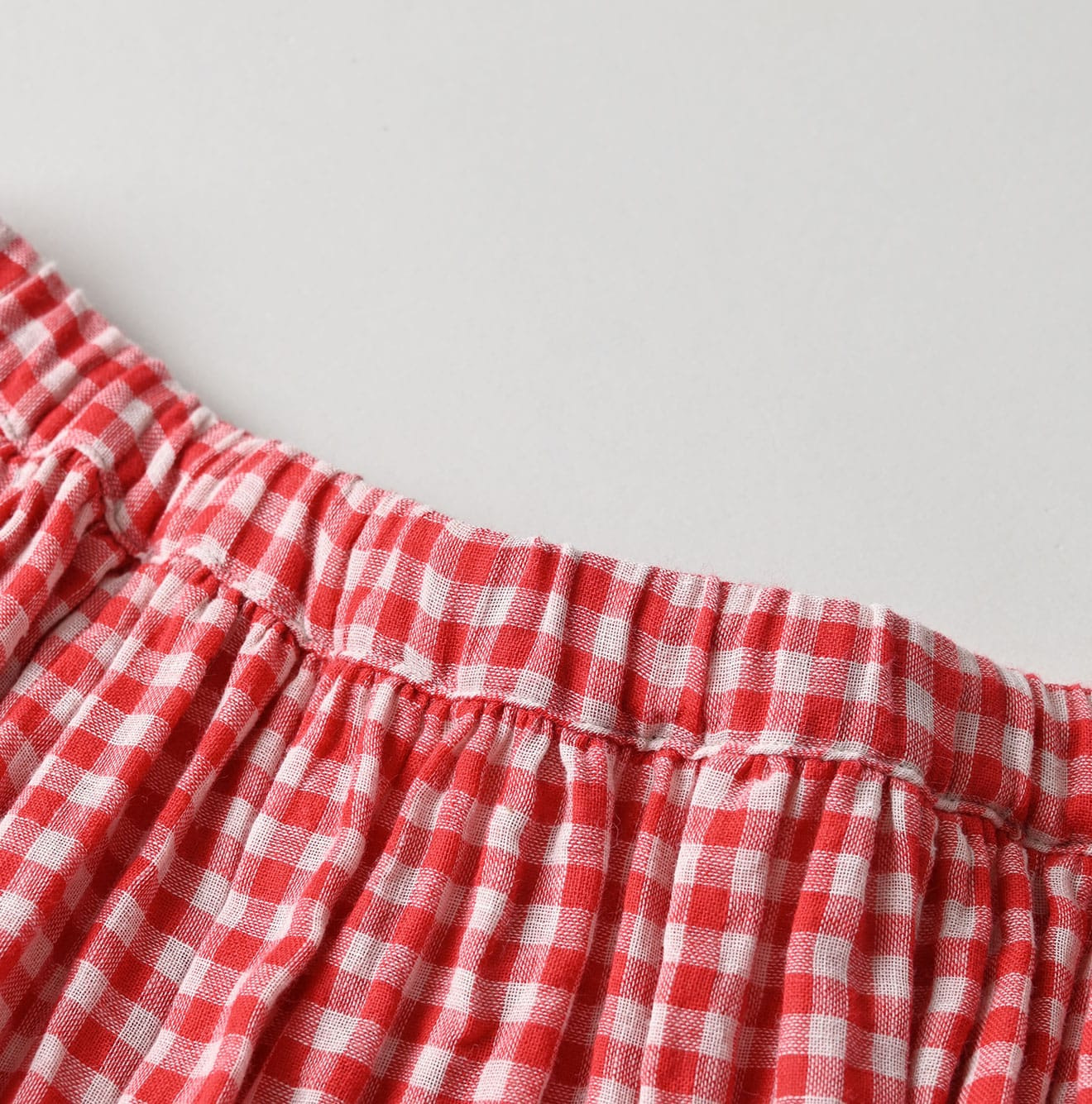 Gauze Double Woven Tuck Skirt Detail