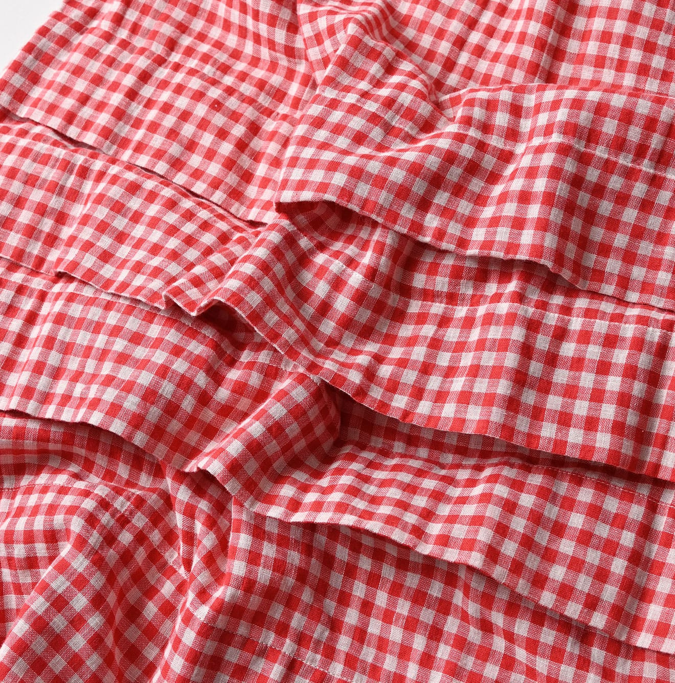 Gauze Double Woven Tuck Skirt Detail