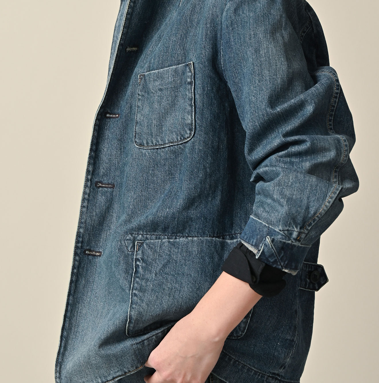 Rye Mugi Denim 908 Jacquarde Distressed Detail