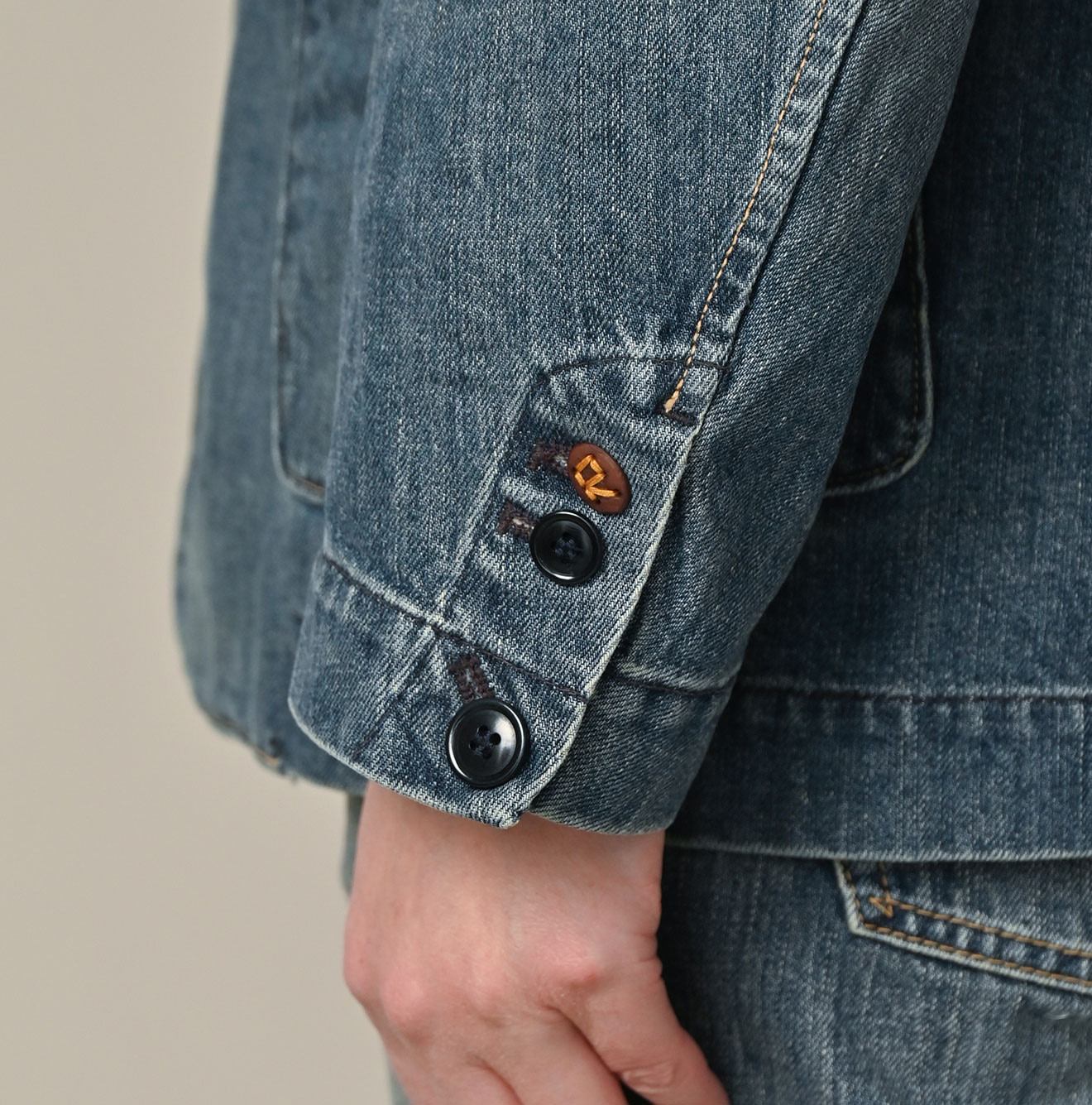 Rye Mugi Denim 908 Jacquarde Distressed Detail