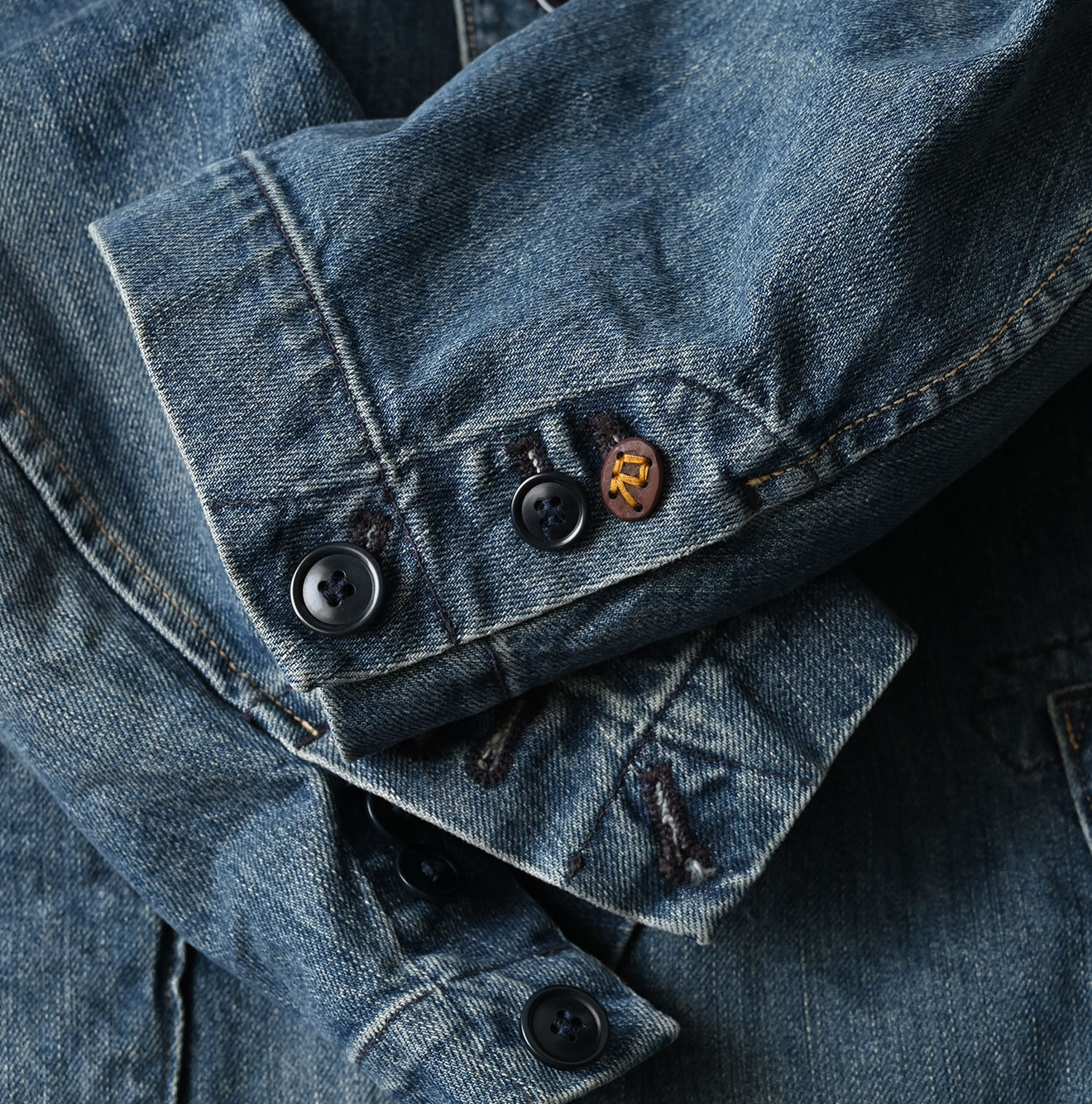 Rye Mugi Denim 908 Jacquarde Distressed Detail