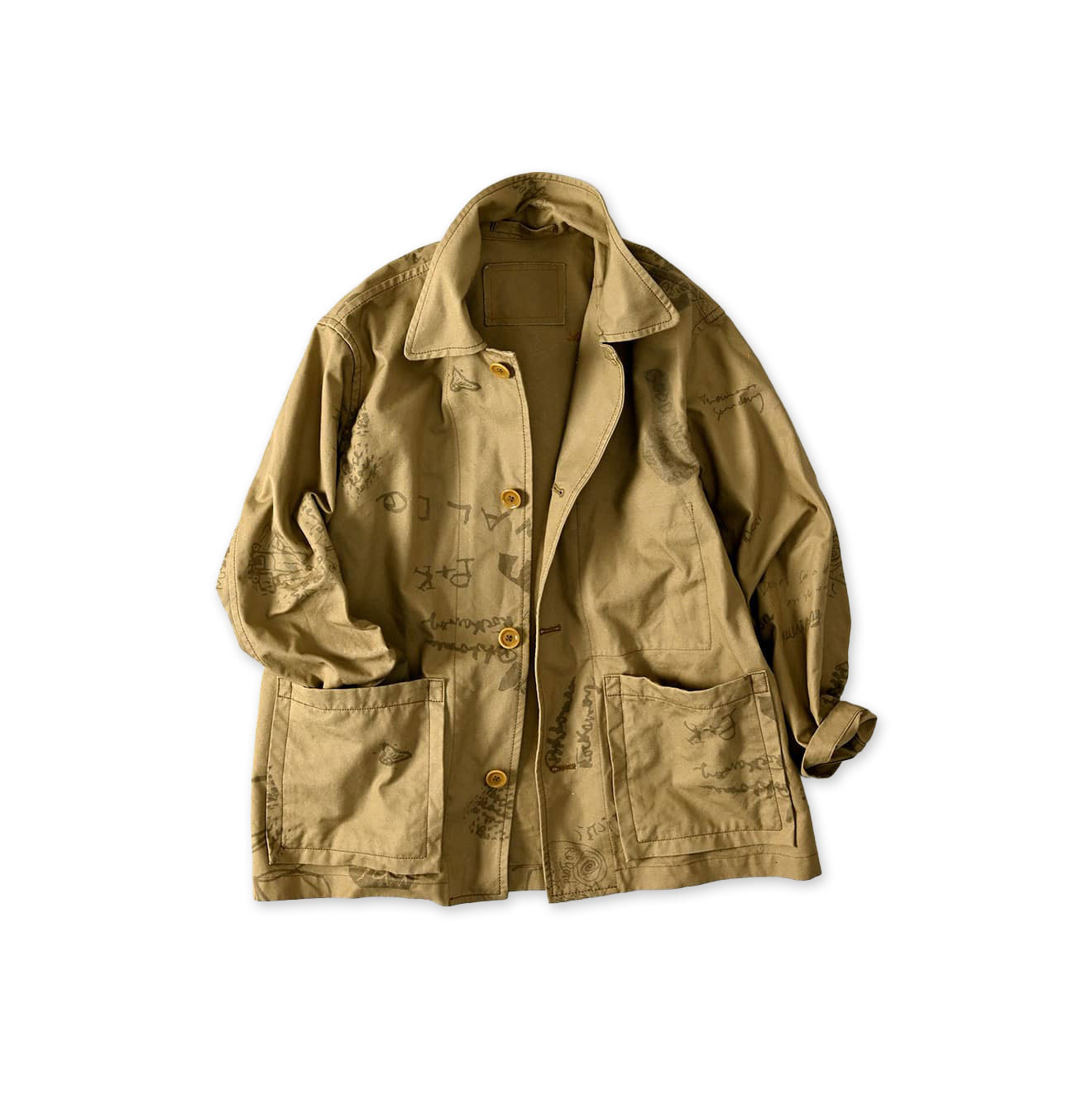 Duck Doodle Print 908 Cover All Beige