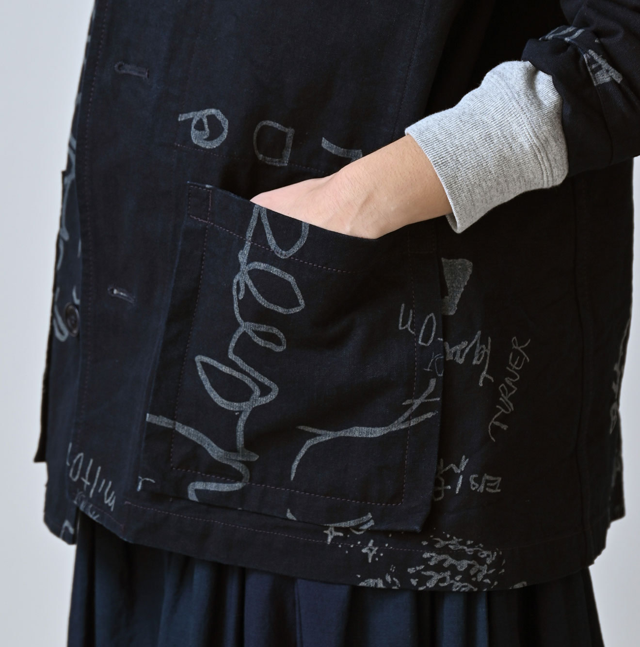 Indigo Duck Doodle Print 908 Cover All Detail