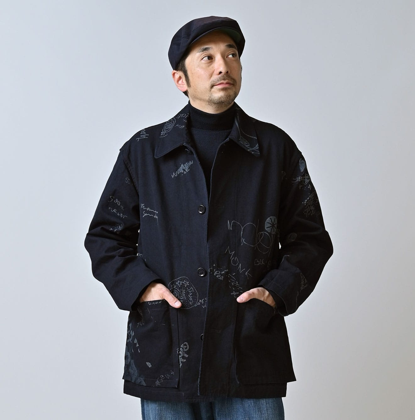 Indigo Duck Doodle Print 908 Cover All Male Model