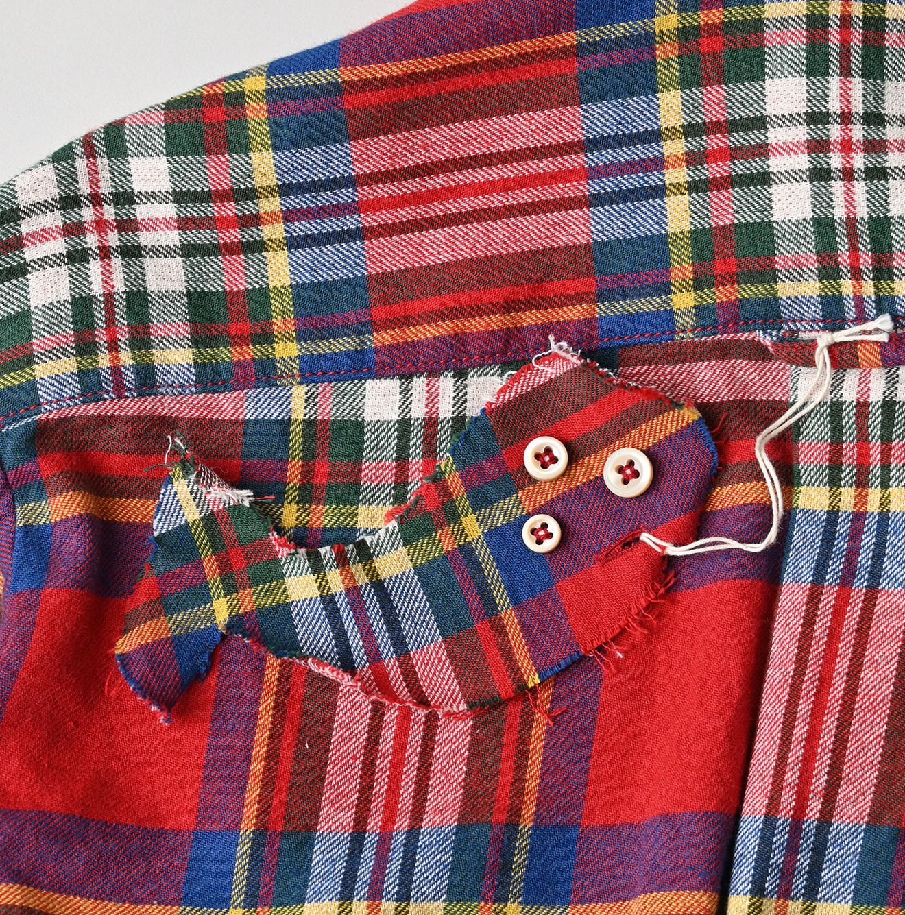 Indian Double Woven 908 Ocean Button Down Shirt Detail