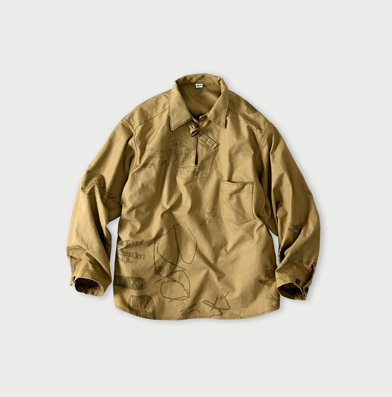 Duck Doodle Print 908 Duffer Shirt Beige