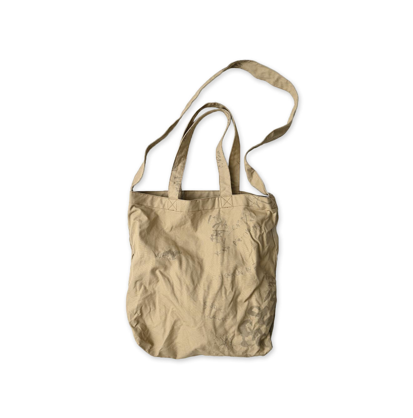 Duck Doodle Print 45 Tote Medium Beige