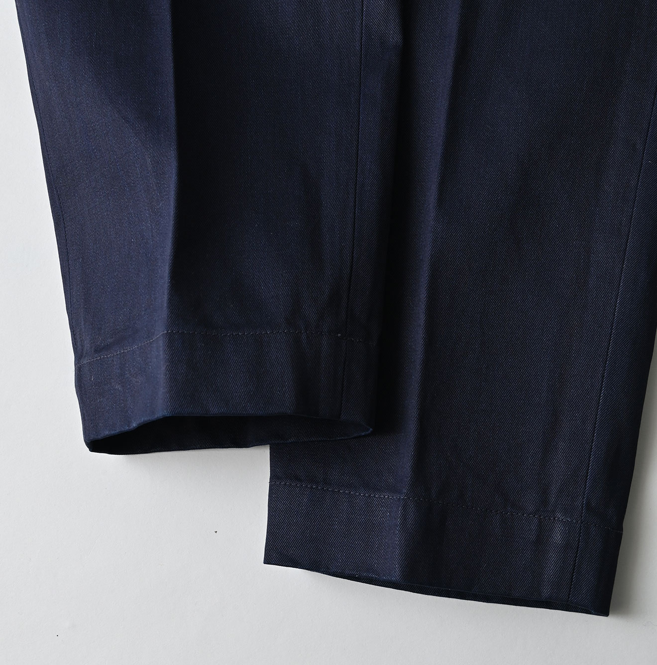 Indigo Double Thread Chino Sabrina Slacks Detail