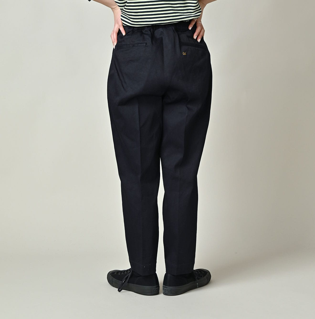 Indigo Double Thread Chino Sabrina Slacks Female Model