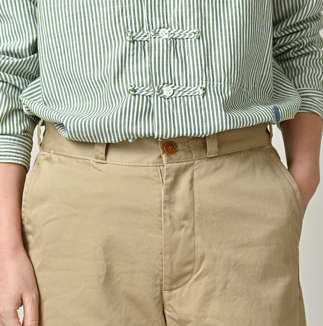 Double Thread Chino 908 Crosby Slacks Detail