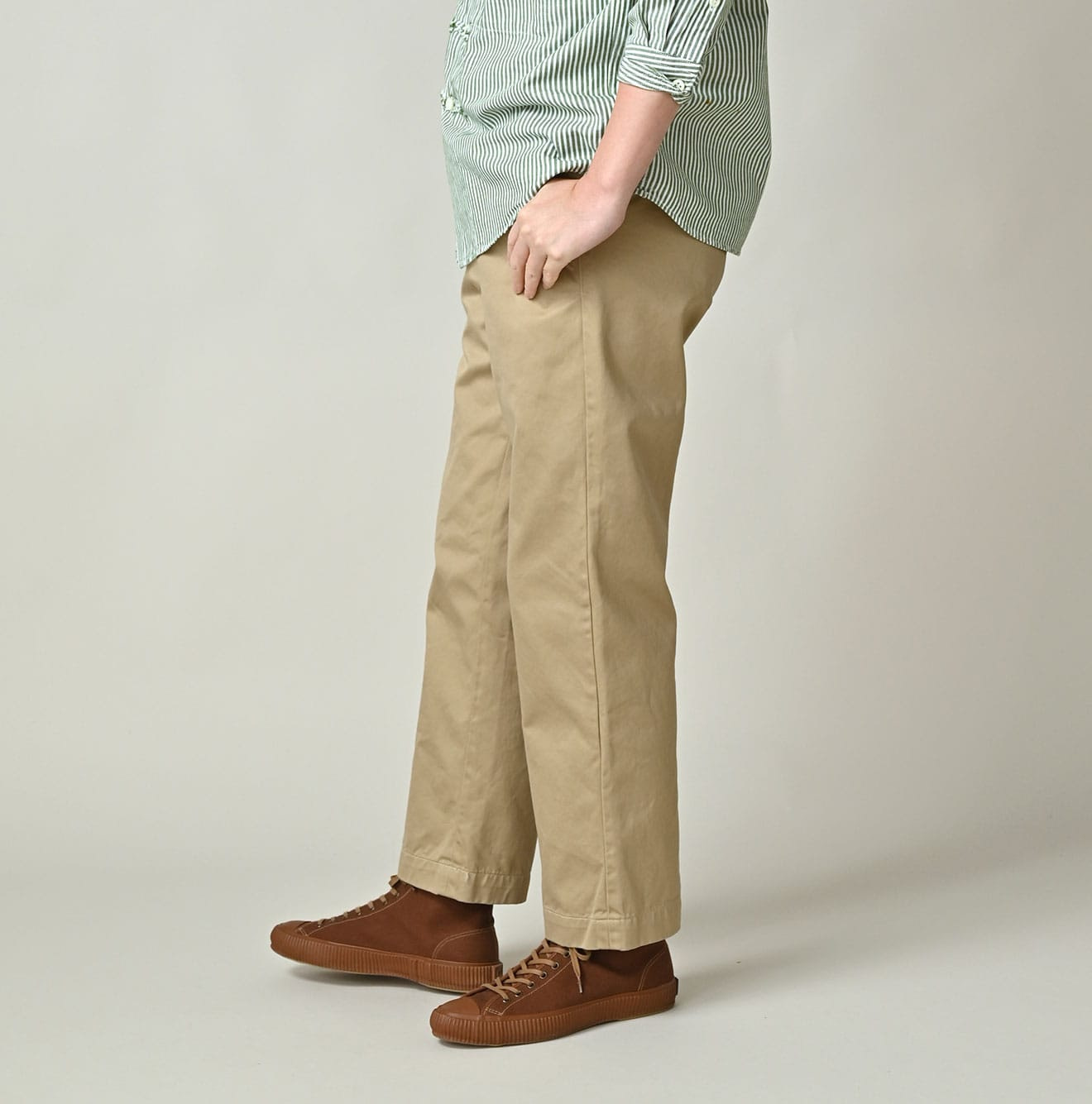 Double Thread Chino 908 Crosby Slacks Female Model