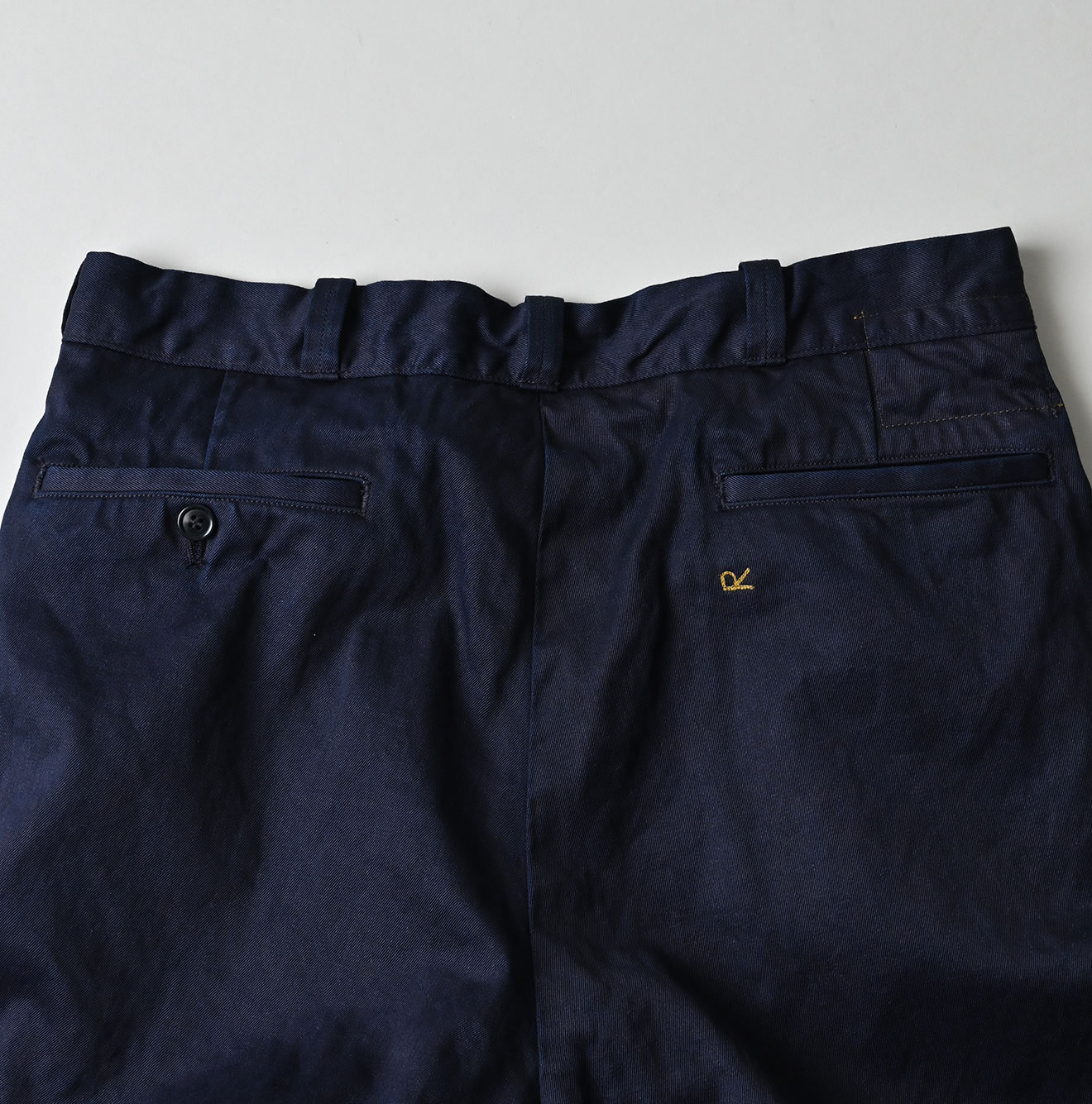 Indigo Double Thread Chino 908 Crosby Slacks Detail