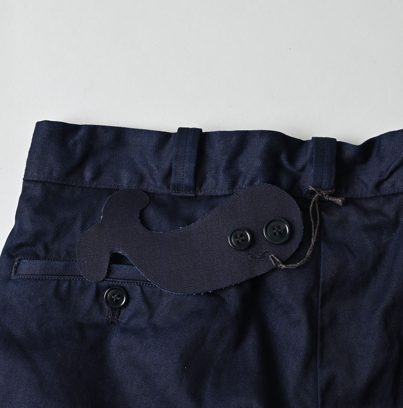Indigo Double Thread Chino 908 Crosby Slacks Detail
