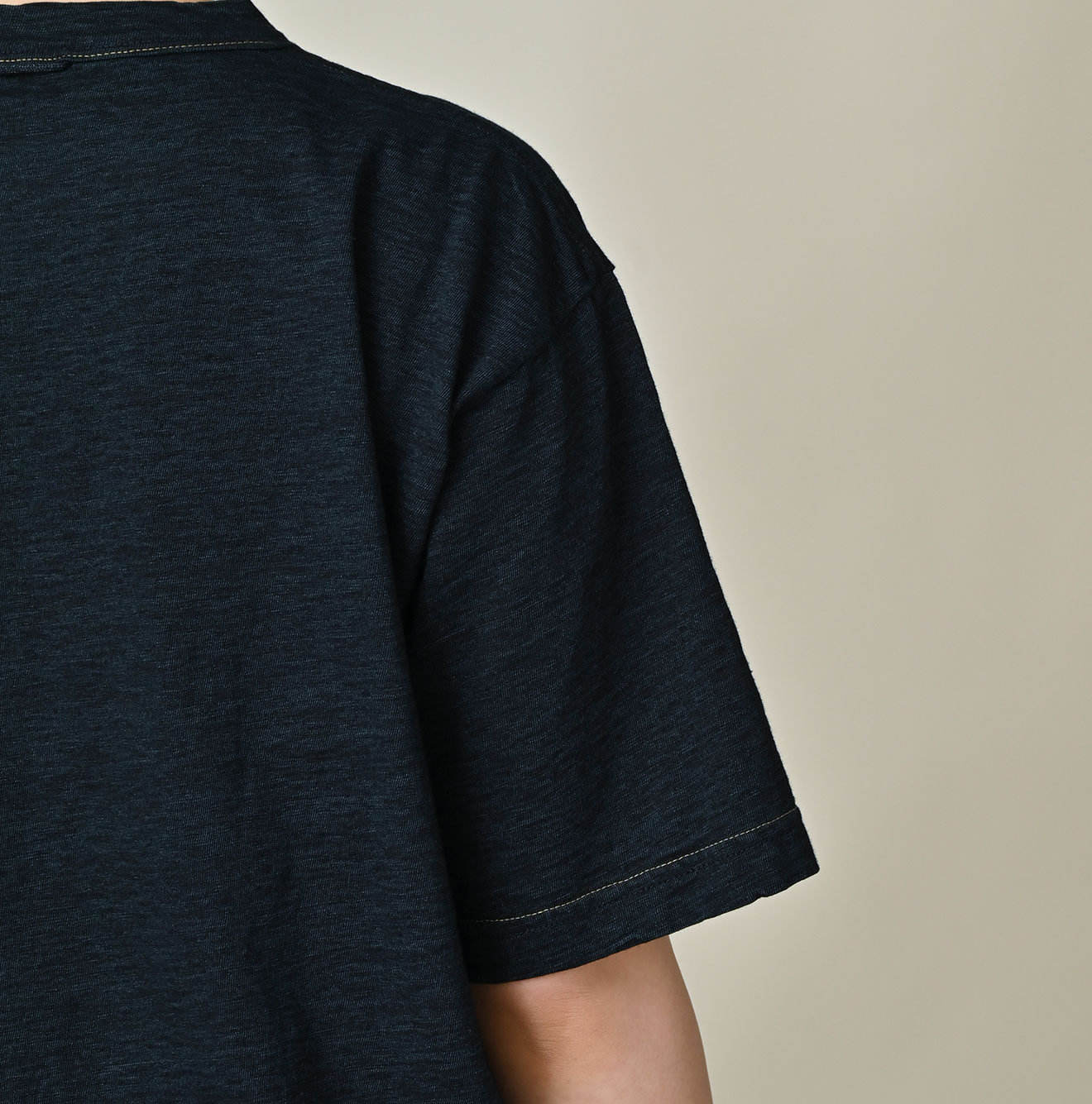 Indigo Tenjiku 908 Ocean T-shirt Detail