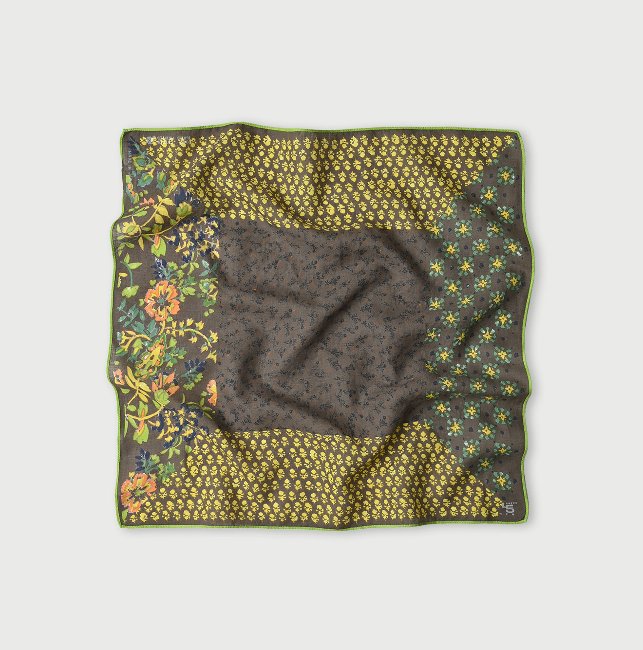 Supima Aya Patch Flower Bandana Brown