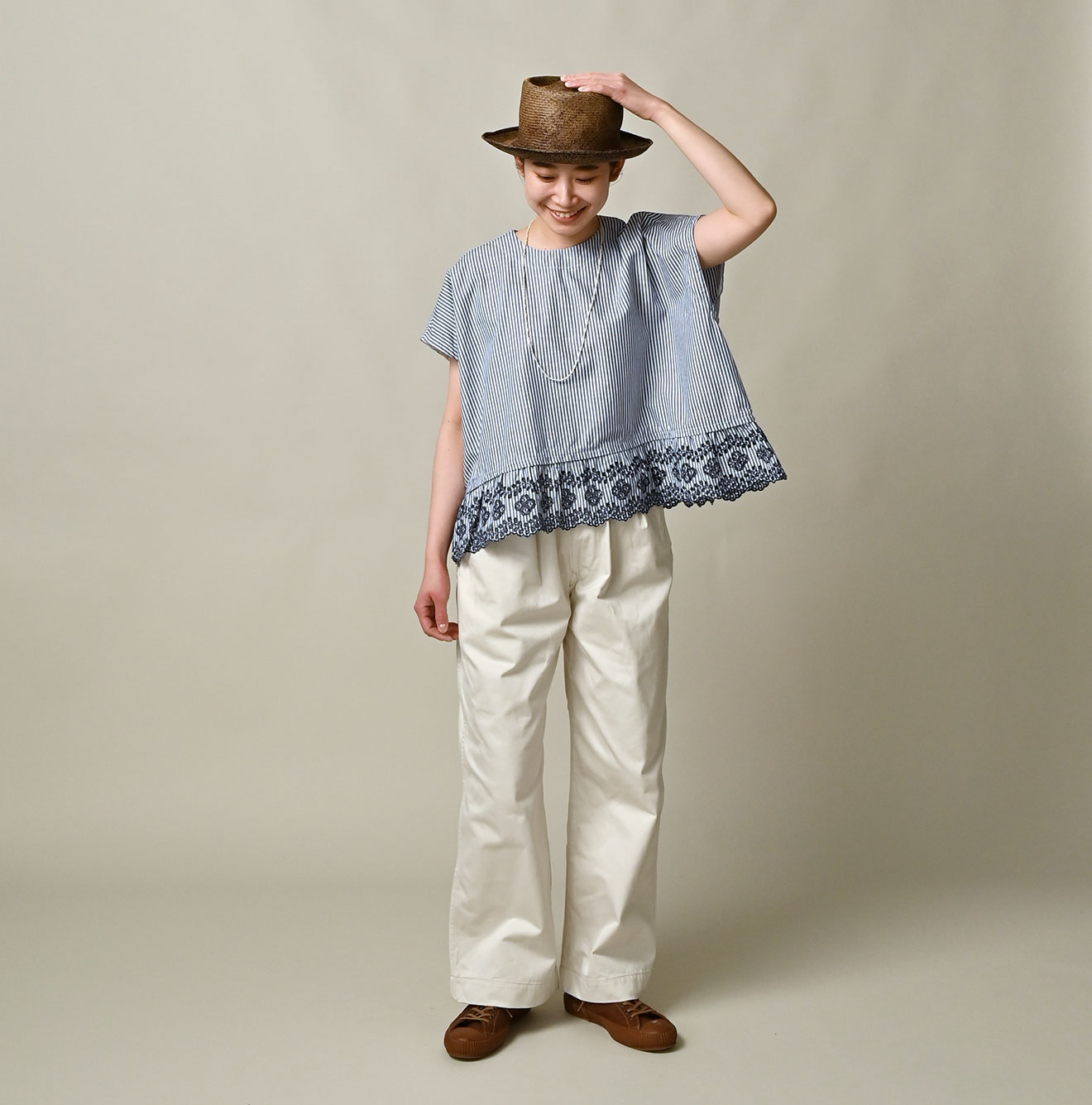 Supima OX Cutwork M Camisole Female Model