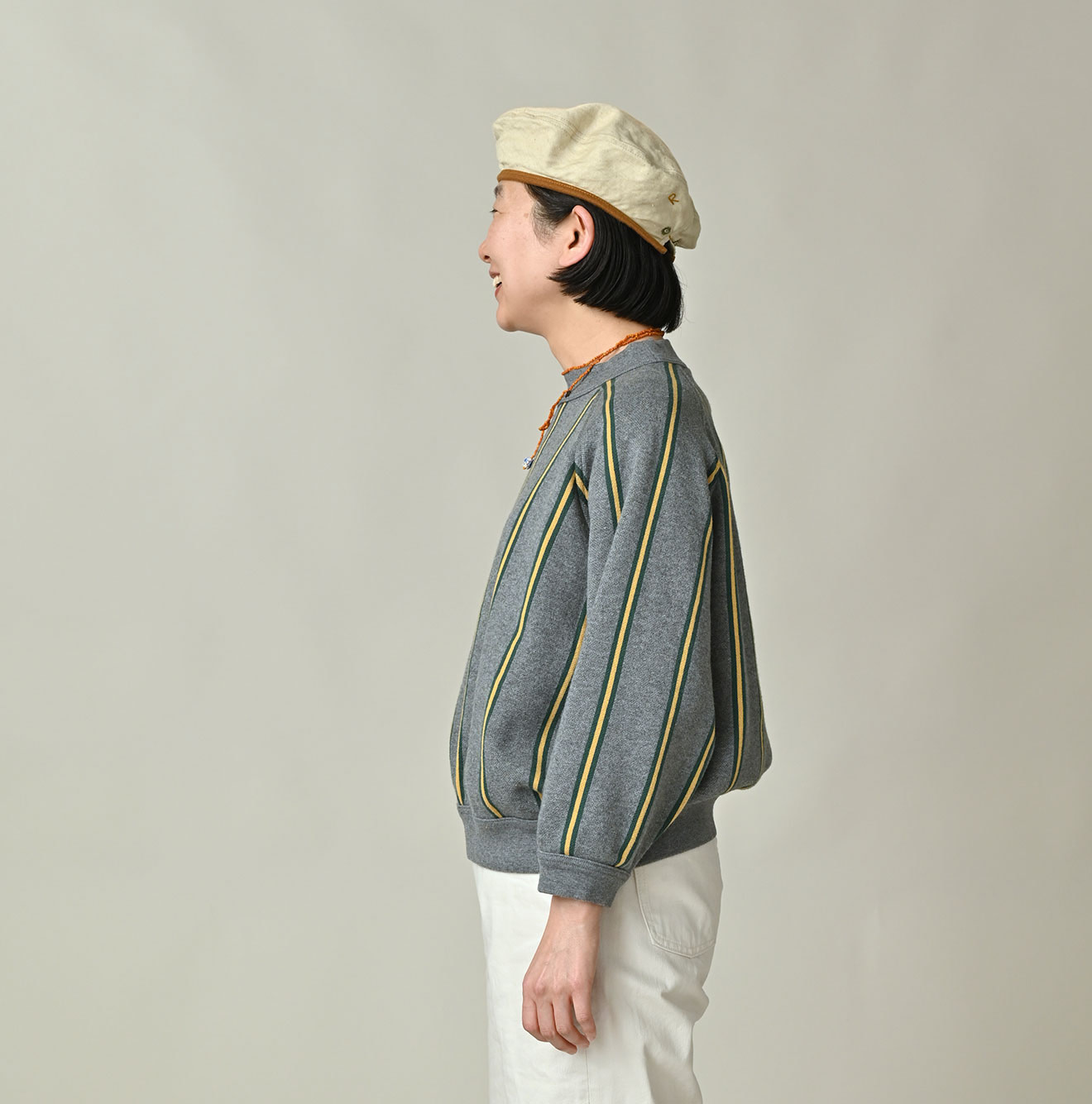 Regiment Jacquard Dolman Sleeve Sweat Female Model
