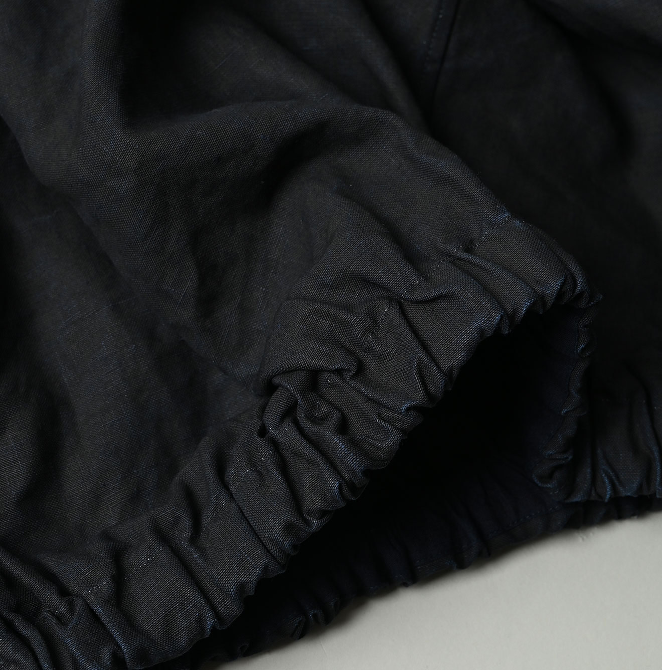 Indigo Linen Cloth Sack Blouse Detail