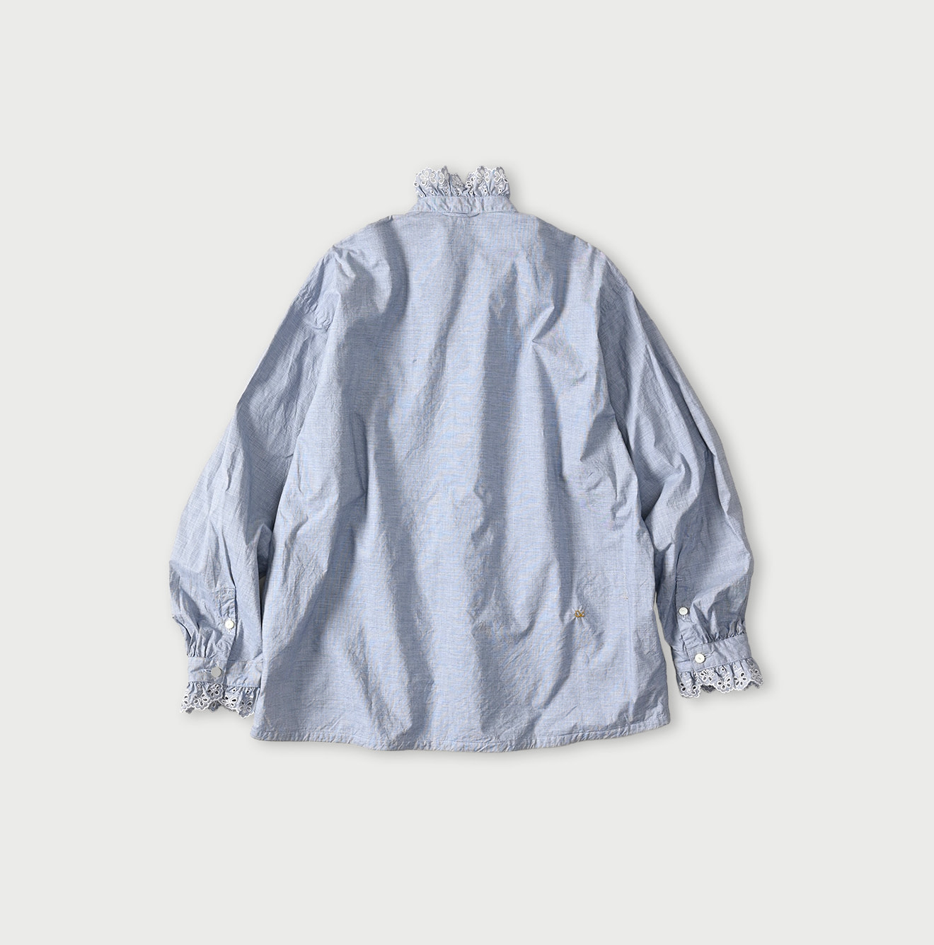 Supima Batiste Cutwork Blouse Back