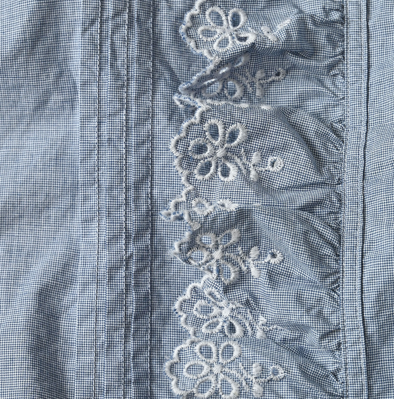 Supima Batiste Cutwork Blouse Detail